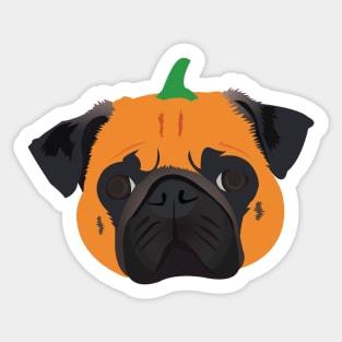 Pumpkin Pug Sticker